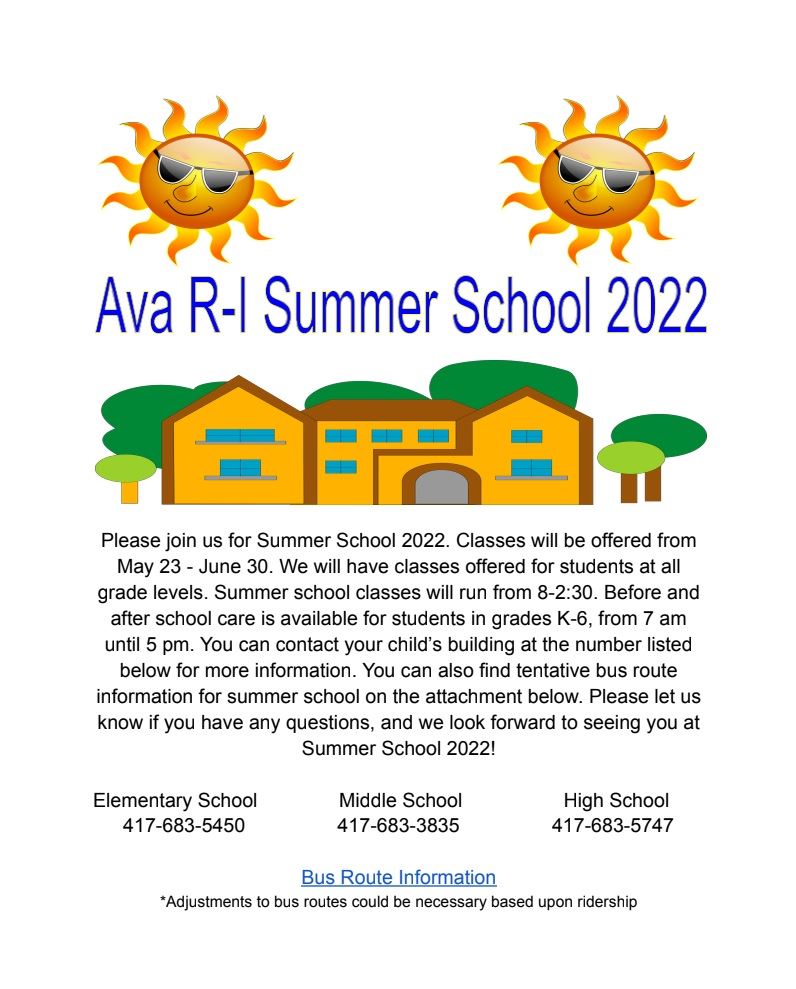  Summer School Information
